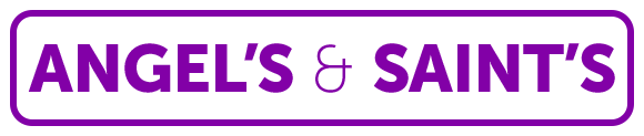 A black and purple banner with the words " cats & dogs ".